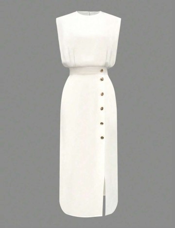 Rochie midi Shein, alb