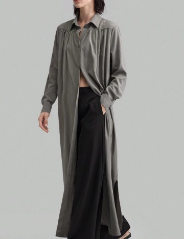 Cămașă lungă Shein, gri