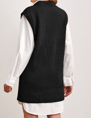 Vestă tricotată Shein, negru