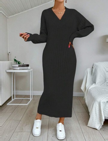 Rochie tricotată Shein, negru