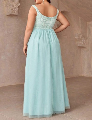 Rochie maxi Shein Curve+, turcoaz