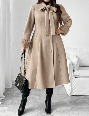 Palton Shein Curve+, bej