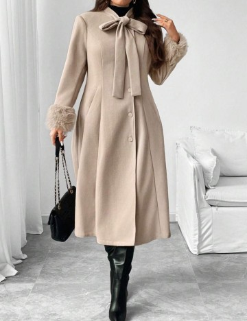 Palton Shein Curve+, bej