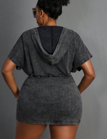 Top Shein Curve+, gri