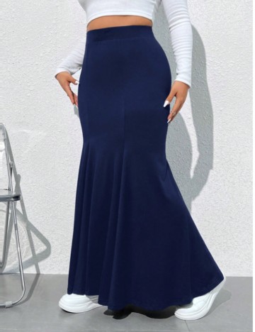 Fustă maxi Shein Curve+, negru