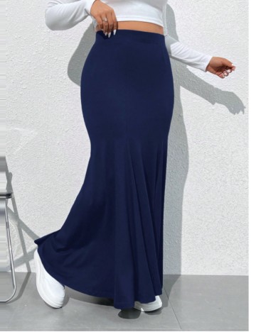 Fustă maxi Shein Curve+, negru