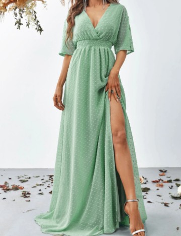 Rochie maxi Shein FAERIESTY, verde