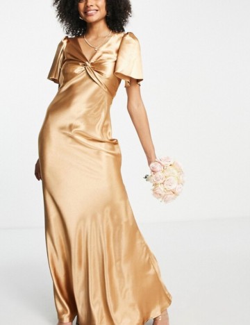 Rochie maxi Little Mistress, auriu