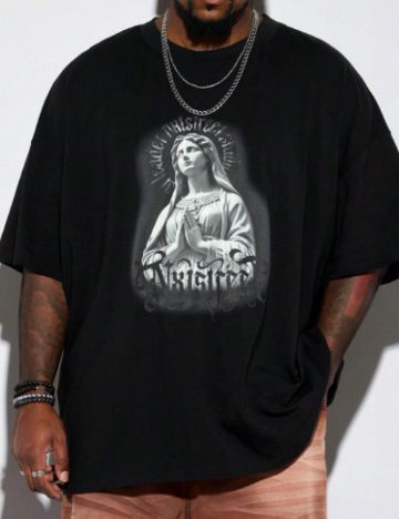 Tricou Shein MANFINITY, negru