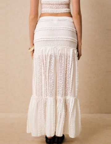 Fustă maxi Shein, alb