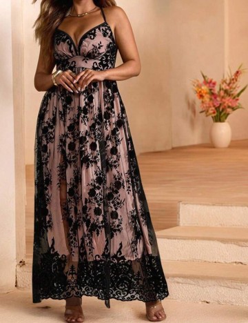 Rochie maxi Shein Curve+, mix culori