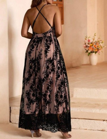 Rochie maxi Shein Curve+, mix culori