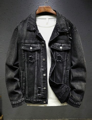 Jachetă De Blugi Shein, negru