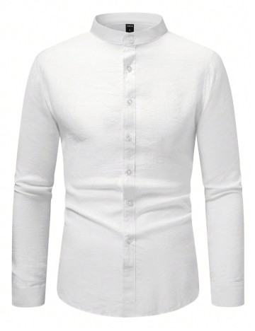 Cămașă Shein MANFINITY, alb