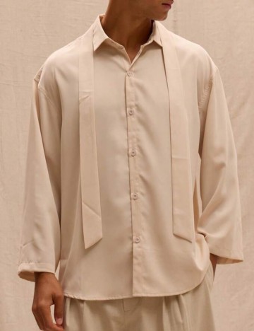 Cămașă Shein MUSERO, bej