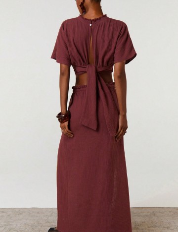 Fustă maxi Shein, vișiniu