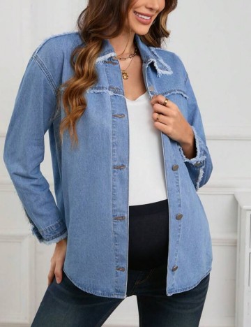 Cămașă de blugi Shein, albastru