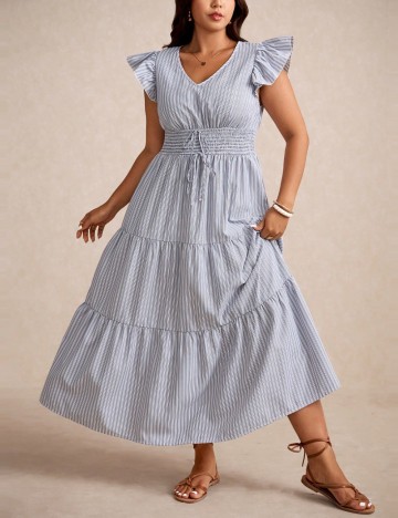 Rochie midi Shein Curve+, mix culori