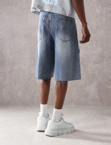 Jeans 3/4 Shein, albastru