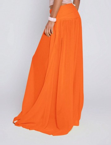 Fustă maxi Shein MUSERA, portocaliu