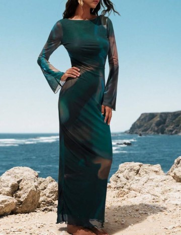 Rochie maxi Shein, mix culori