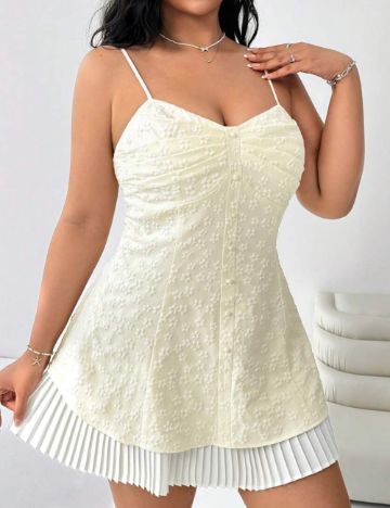 Rochie mini Shein Curve+, crem