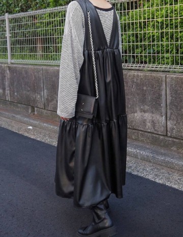 Sarafan Shein FRIFUL, negru