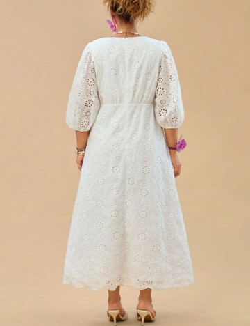 Rochie maxi Shein Curve+, alb