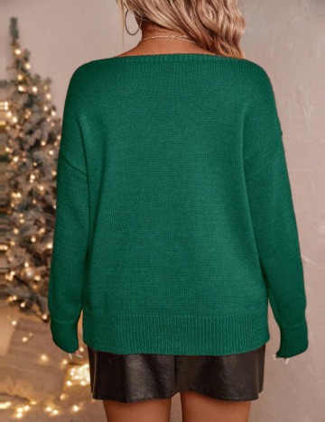 Pulover Shein Curve+, verde