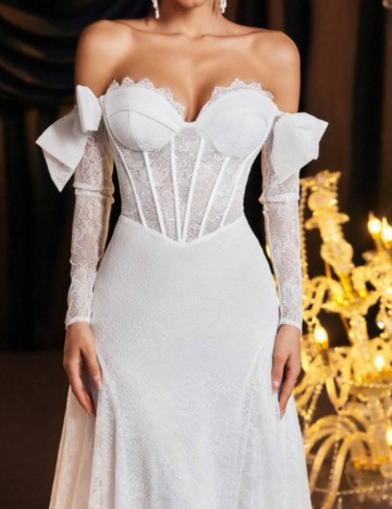 Rochie de ocazie și bridal Shein, alb