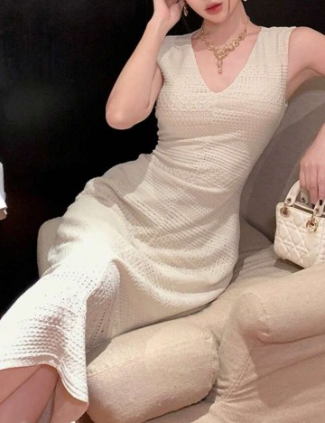 Rochie midi Shein DAZY, crem