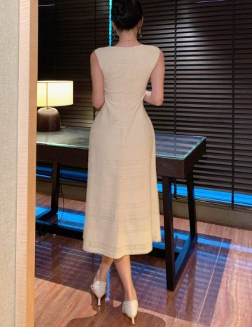 Rochie midi Shein DAZY, crem