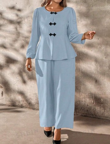 Compleu Shein Curve+, albastru