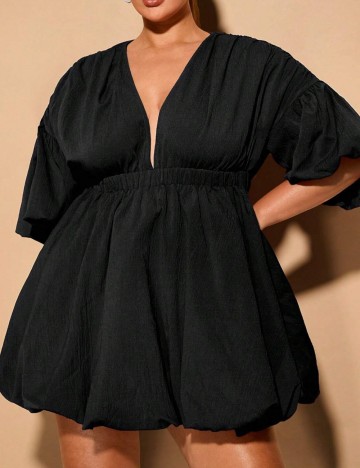 Rochie mini Shein Curve+, negru