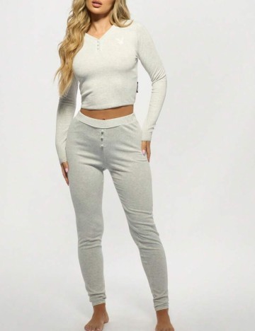 Compleu pijamale Shein, gri