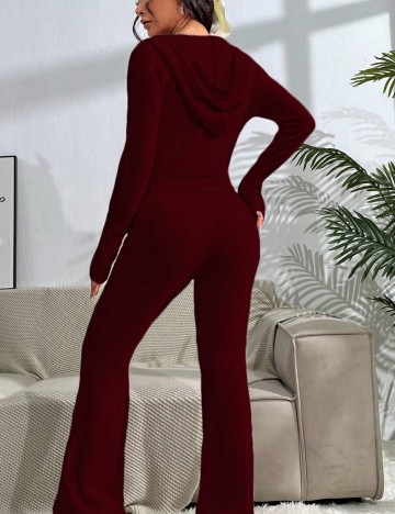 Bluză cu fermoar Shein, vișiniu