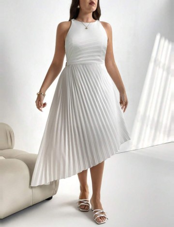 Rochie midi Shein Curve+, alb