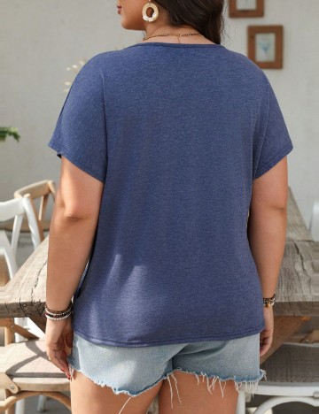 Tricou Shein Curve+, albastru