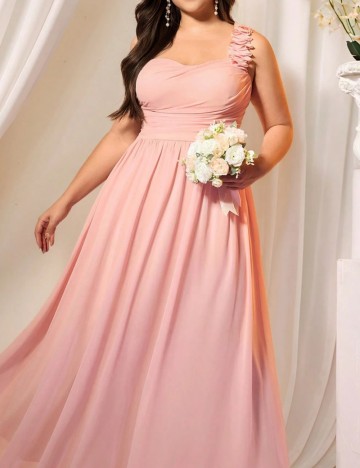 Rochie maxi Shein Curve+, roz