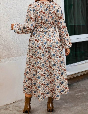 Rochie maxi Shein Curve+, mix culori