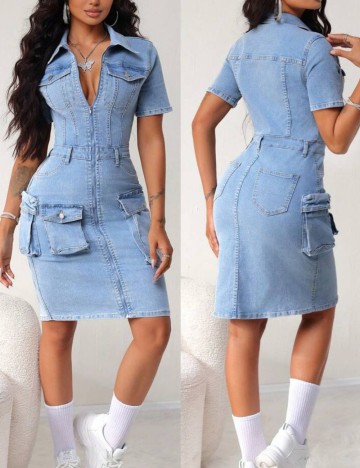 Rochie midi Shein, albastru