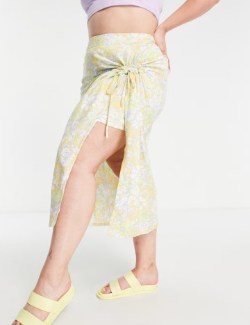 Fustă midi Simply be, mix culori