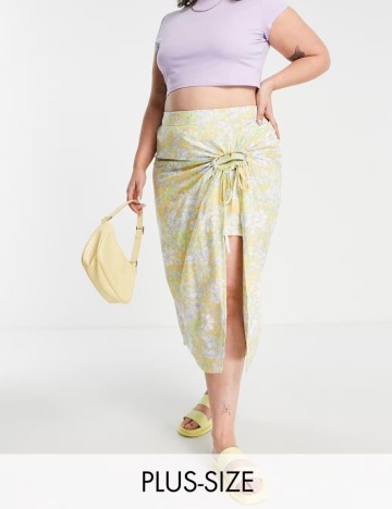 Fustă midi Simply be, mix culori