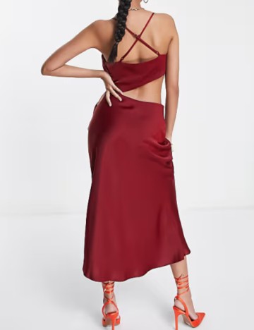 Rochie midi ASOS, vișiniu