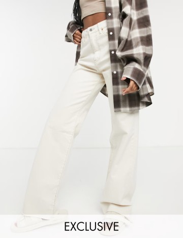 Jeans Stradivarius, crem