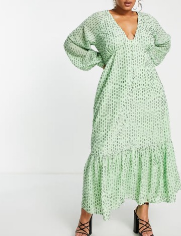 Rochie maxi ASOS, verde