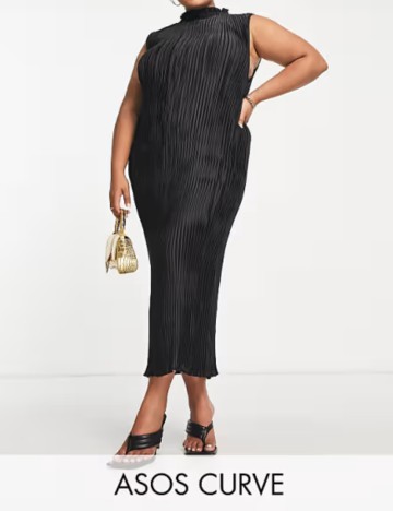 Rochie midi ASOS, negru
