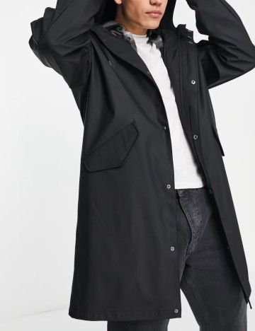Geacă de ploaie ASOS, negru
