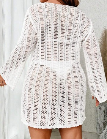 Rochie de plajă Shein Curve+, alb