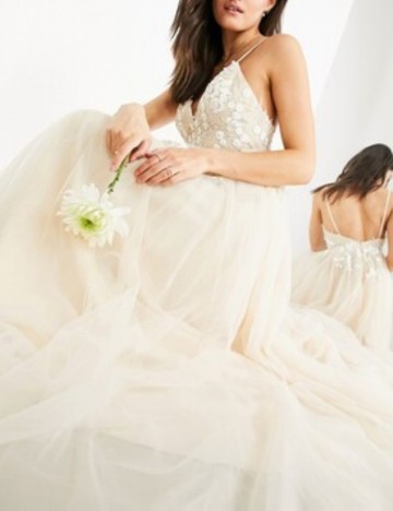 Rochie de ocazie ASOS, bej